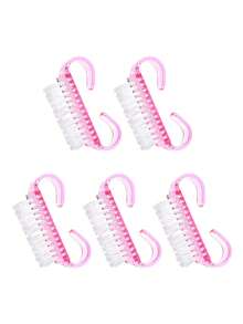 1pc/5pcs/20pcs/50pcs Small Manicure Dust Brush Handle Grip Nail Brush Cleaning Brush Nail Brush With Powder Nail Brush For Cleaning Fingernails Handle Grip Nail Brush, Fingernail Scrub Cleaning Brushes For Toes And Nails Cleaner, Random Color Nail Art Manicure Pedicure Soft Remove Dust Plastic Cleaning Nail Brushes File Tools Set - Red - View 12