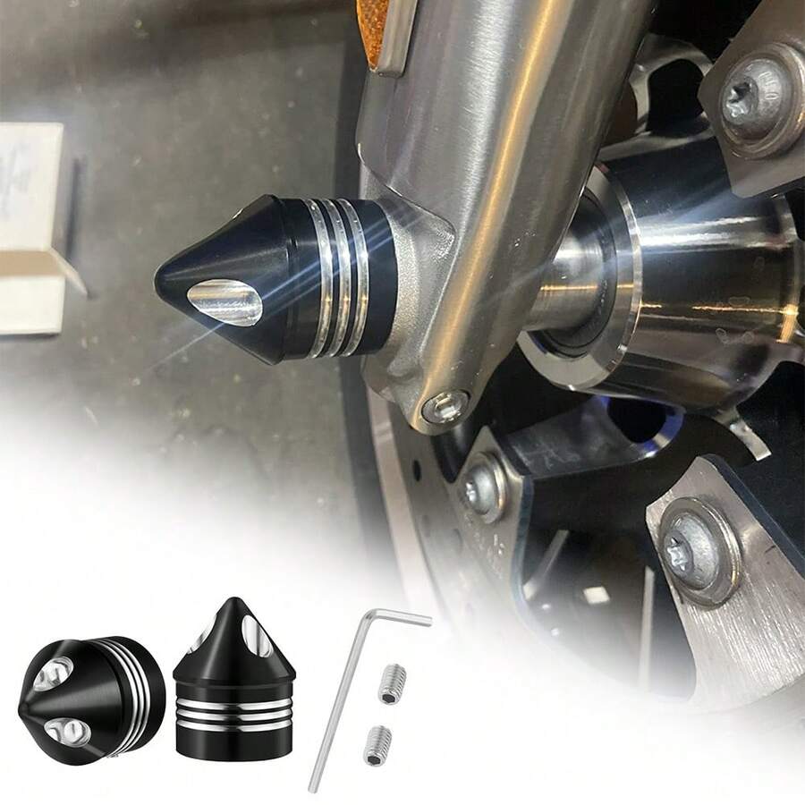 CNC Aluminum Alloy Spike Decoration Cover, Front Axle Cover For Motorcycle Accessories