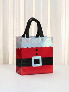 20pcs Cute Style Christmas Gift Bags With Laser Engraved Handles, Non-Woven Bags, Suitable For Party Carrying, Suitable For Birthdays, Anniversaries, Baptisms, Christmas Gifts, Etc.