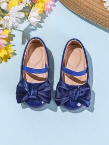 1 Pair Cute Floral Casual Comfortable Flat Shoes For Girls, Versatile For All Seasons - Royal Blue - View 3