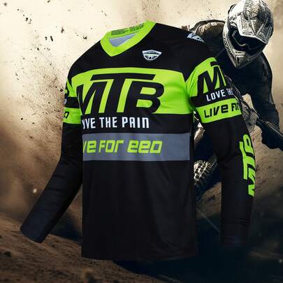 TELEYI NEW 2025 Downhill Jerseys Mountain Bike MTB Shirts Offroad DH Motorcycle Jersey Motocross Sportwear Clothing Spring