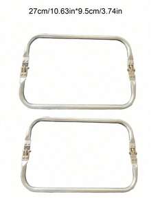 4 Colors DIY Bag Handles, Including Semi-Circle, Flat, And Resin Handles, Suitable For DIY Beach Bags, Decorative Wallets And Handbags, Also Applicable For Crochet And Woven Crafts. These Detachable Handles Are Sturdy, Durable, Lightweight And Easy To Install, Ideal For DIY Bag Projects. - Multicolor - View 7