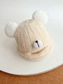 1pc Toddler Boys' Bear Ear Hooded Hat, Thermal Lined, Baby Hat With Scarf, Balaclava, Knitted Beanie, Warm Cap - 1PC - View 14