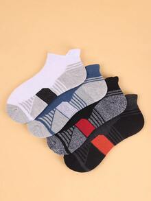 4 Pairs Unisex Breathable Arch Support Low-Cut Compression Socks, Suitable For Running And Daily Wear