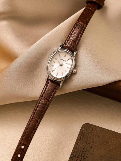 LI Piece Vintage, Elegante Oval Case, PU Belt Watch, Elegant, Delicate, Lovely Small Dial Rhinestone Perfect Everyday Wear, Birthday s, Parties, Holiday Gatherings, As The Ideal Yourself Or Friends No Box view 5