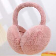 1pc Extreme Cold Protection Plush Ear Muffs - Beige, Soft And Fluffy Foldable Winter Ear Muffs For Both Men And Women, Christmas Gift, For Cycling, Skiing, Commuting To And From Work - Hand-Washable Warm Ear Muffs, Outdoor Activities, Bohemian Style, Comfortable Design, Durable Fabric, Comfortable Fit, Suitable For Outdoor Enthusiasts