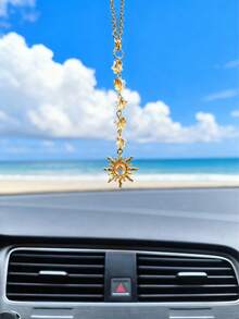 汽车吊坠-汽车配饰吊坠 1 件太阳能金属汽车吊坠，彩色水晶串珠汽车吊坠水晶太阳能配饰家居装饰包包吊坠手机挂绳。 - 太陽掛件 - 查看 7