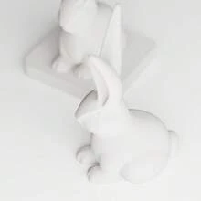 ORIZZONTE Modern Easter Decoration – Minimalist Bunny With Or Without Base – Spring Sculpture For Home, Table Or Desk – Festive Gift Idea – Available In 2 Variations – 100% Made In Italy, Shipping From Italy - Grey - View 6