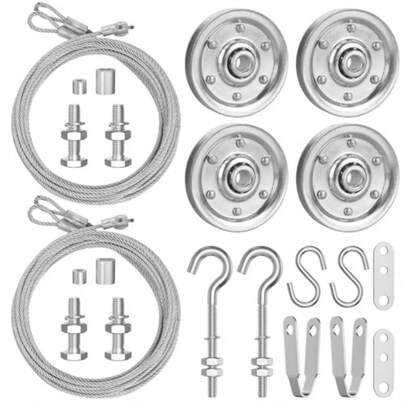 Puerta de cochera Resorte de extensión Polea Polea Kit +  cables and instrucciones