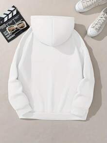 Sudadera con capucha cómoda para mujeres con patrón 'Saludos de Otoño' - Sudadera casual con cordón y diseño floral de otoño, perfecta para actividades de otoño, ropa de invierno y otoño, ropa casual para salidas |   Ropa temática de otoño | Sudadera con capucha y cordón - Blanco - Ver 2
