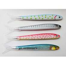 Un paquete de 4 nuevos bolígrafos de peces de estilo japonés y coreano, bolígrafo creativo de papelería, bolígrafo marino, bolígrafo artesanal, bolígrafo de regalo, bolígrafo de animales, bolígrafo publicitario, bolígrafo peculiar, regalo de cumpleaños, regalo de vacaciones, regalo de Halloween/Navidad (el pintado manual con aerosol puede causar un poco de sangrado de color, tenga cuidado al tomar fotos) - Multicolor - Ver 7