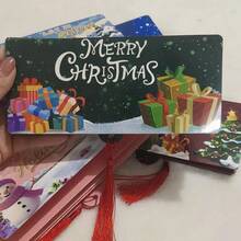 1 Pack Of 10-Slot Christmas Cash Envelope Gift Card Holder - Santa Claus Snowflake Tree Pattern "Merry Christmas" Text Design - Red, Green And Blue Paper Gift Bag, Surprise Greeting Card With Blessings, Suitable Marker Pen - Suitable For Christmas, Birthday, Thanksgiving - Holiday Decoration Style, Durable Material Party Supplies