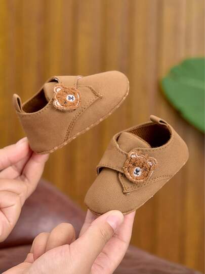 Zapatos de suela blanda casuales de unicolor con para bebés de 0 a 1 año, aptos para uso interior y exterior, para todas las estaciones