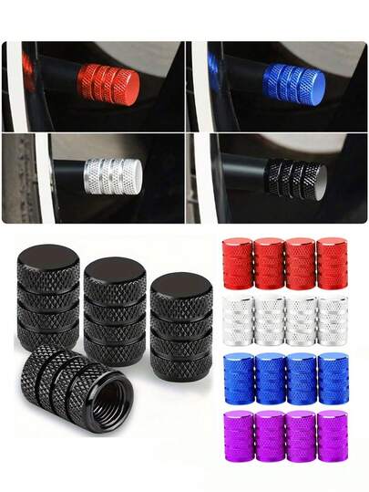 Car Wheel Hub Valve Caps, Tire Valve Dust Caps - Car Wheel Hub Decorative Caps, Anti-Oxidation Accessories, Suitable For Cars, Trucks, SUVs, Motorcycles, Bicycles, To Prevent Dust Clogging, Auto Parts