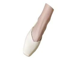 Zapatillas de Punta Afilada para Mujeres, Sandalias de Punta Cuadrada Nuevas de Primavera Verano 2025, Zapatos Planos Versátiles de Estilo Francés - Blanco - Ver 6