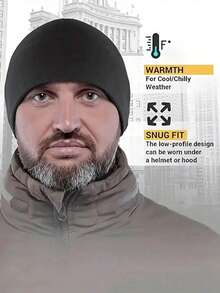 1pc,5pcs Men's Winter Cycling Caps - Breathable & Stretchable KnitFabric, Machine Washable, Warm Skull Caps For Cold Weather Ridingldeal Christmas Gift - Multicolor - View 10