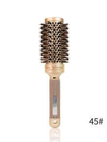 4件套金色卷发梳，专业美发沙龙造型梳，防静电耐热铝管陶瓷造型梳，适用于所有发质的卷发梳，打造蓬松卷发和波浪的美发工具套装，包含梳子、解结梳、球形梳、迷你美发梳套装、木梳、背梳、发梳、边缘梳等。 - 彩色 - 查看 15