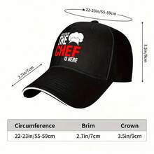 1pc Chef Hat With "Keep Calm The Chef Is Here" Print - Baseball Cap, Lightweight Polyester Golf/Fishing/Bird Watching Hat For Cooking, Chef Gifts - Unisex Outdoor Hat For Men & Women (10 Colors Available) - Machine Washable All-Season Trucker-Like Design, Chef Accessories, Cooking Accessory - Màu xanh hải quân - Xem 3