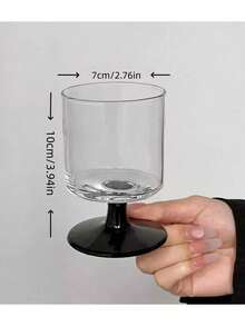 Straight Stem Cocktail Glass, Black Stem, Creative Atmosphere Wine Glass, Stylish Personalized Glass Cup, Juice Cup, Ins Style High-Quality Glass Cup, Fruit Tea Cup, Soda Beverage Bubble Water Cup, Cocktail Glass, Christmas Party Supplies, Family Dinner