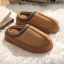 Platform Fluffy Slippers Men Women House Flats Fashion Plush Winter Designer Shoes Man Home Couple Casual Footwear