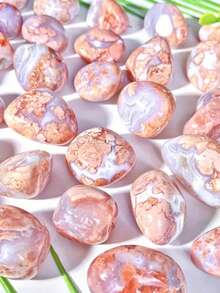 30g/50g/100g Pink Agate Natural Tumbled Crystal, Sakura Agate Natural Crystals Quartz Minerals, Table Decoration,Very Beautiful Pink Stone, DIY Decorative Stone, Best Gift For Her - Pink - View 11