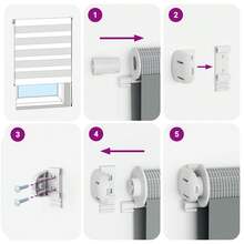 Tenda a rullo zebrata marrone 35,9 cm in tessuto poliestere