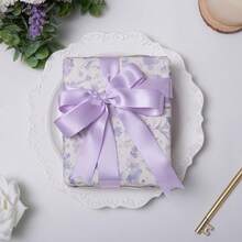 Cream Ribbon 1 Inch Double Face Satin Ribbon For Gift Wrapping Hair Bows Making Chair Sash Valentine's Day Wedding Birthday Party Invitation Decorations Floral Craft Sewing, 25 Yards - 430-薰衣草 - 查看 3
