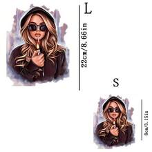 1pc/2pcs/3pcs Fashion Girl Heat Transfer Stickers, Suitable For DIY Hoodies, T-Shirts, Sweatshirts, Jeans, Backpacks, Handbags, Pillowcases And Retro Baseball Caps. Washable Plastic Stickers For Crafting And Decorating - Easy To Iron, Perfect Gift For Crafters And DIY Enthusiasts