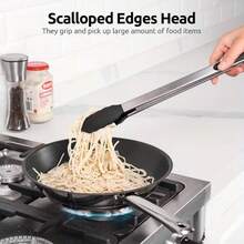 1 pièce Pinces de cuisine en silicone résistantes à la chaleur, pinces de cuisine en acier inoxydable avec embouts en silicone, pinces de cuisine antidérapantes parfaites pour la cuisson, le barbecue, le camping et les pique-niques - outils de cuisine essentiels et accessoires de cuisine (18/23/30 cm)