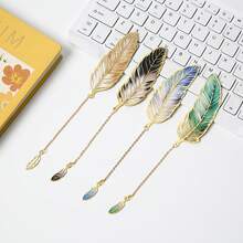High Aesthetic Metal Feather Bookmark, Retro Artistic Feather Bookmark, Chinese Style Cultural And Creative Souvenir,For School Supplies,Back To School - Multicolor - View 19