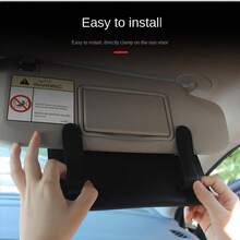 New Car Tissue Storage Box, Stand Box, PU Leather Napkin Container Storage Box, Sun Visor, Universal Car Tissue Box - Pink - View 3
