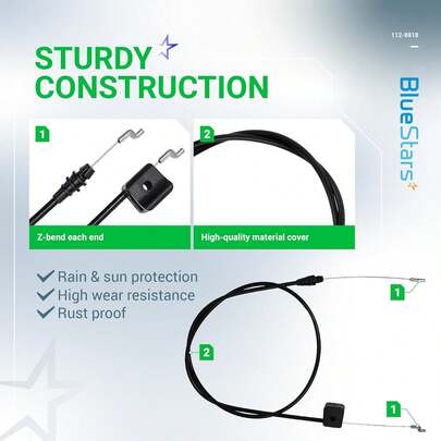 T3GI BlueStars 112-8818 Freno - Compatible con cortacésped de 20 pulgadas con bolsa trasera y de 22 pulgadas con reciclaje Toro 20314 20316 20323 20330 20331 20338 20350 20351 Lawn-Boy 10642 10603 10641