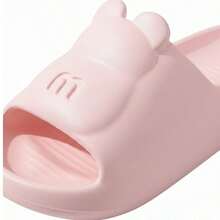 Sandalias de mujer cómodas y ligeras con diseño de oso de EVA para uso en casa y relajación interior