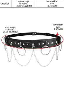 带链条的束带腰带、性感、连衣裙哥特链条、性感狂欢节内衣束带腰带、腰链腰带