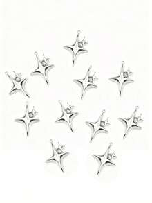 10pcs Mini Copper Cross Pendant Electroplated In Gold/Silver Color For DIY Bracelet/Necklace Making - 1 - View 9