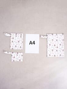 3 件装彩虹花卉图案婴儿尿布干湿袋/储物袋婴儿洗澡家庭装饰礼物