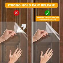 Protector de puerta resistente de araazos para perros, paquete de 2 unidades, 40x 16 pulgadas, protector de muebles de PVC para gatos - 16 x 40'' - Ver 6