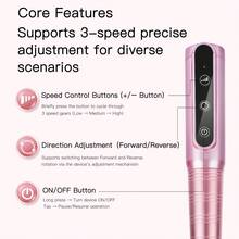 LKE Portable Nail Drill Machine, 20000 RPM & 35 Speeds, Dual Direction & USB Rechargeable, Professional For Home Manicure, Salon & Christmas Presents - Màu Hồng  San hô - Xem 5