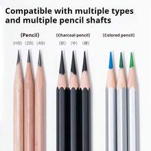 5-Gear Adjustable Manual Pencil Sharpener, Desk Pencil Sharpener With Container, Suitable For Children, Adults, Artists, Schools, Home Office Supplies, Black VB95 Art Sketch Pencil Sharpener With 5 Thickness Settings