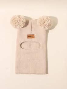 1 件装 0-8 岁幼儿双球针织帽 婴儿猫咪图案 男女童针织帽 儿童冬季保暖拉法帽 - 彩色 - 查看 29