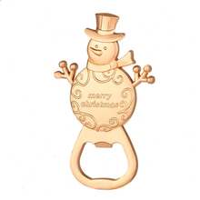 1pc Christmas Bottle Openers Set - 4 Festive Designs (Snowman, Tree, Snowflake, Santa's Sleigh) - Durable Metal Holiday Decor & Party Supplies For Home, Kitchen, Bar - No Batteries Needed, Home Bar Essentials, Seasonal Accessories, Sturdy Construction, Highquality Opener, Kitchen Gadgets, Bar Tools, Home Entertainers, Christmas Decor