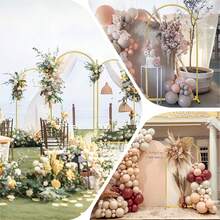 1pcs Arco para Decorar con Globos,Metal Arco para Decoración para Fiestas,Boda,Decoración Cumpleaños 1.2/1.5/1.8/2.0/2.2m - Dorado - Ver 4