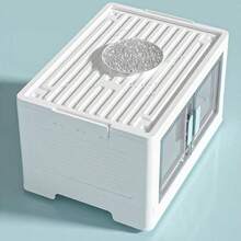 Gabinete de almacenamiento mvil de doble puerta con caja plegable que ahorra espacio, organizador de libros para sala de estar - A + Pequeño - Ver 6