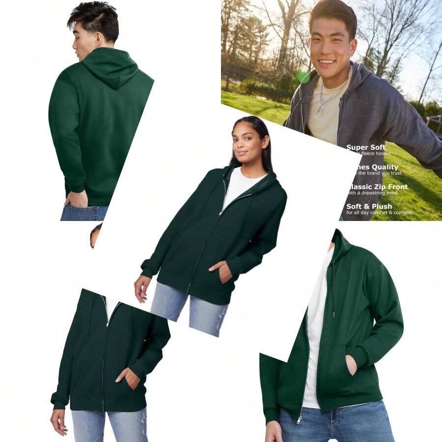Men's Full Zip  Smart Fleece Hoodie
