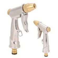 1 Peça Borrifador de Mangueira de Jardim de Metal Resistente, 4 Padrões de Pulverização, Alta Pressão, Para Irrigação Manual de Plantas e Gramados, Lavagem de Carros, Animais de Estimação no Quintal