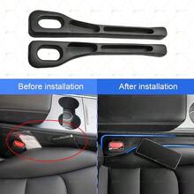 2-Piece Car Seat Gap Organizer With Spill-Proof Cover And Phone/Tablet Holder - Durable Plastic Storage Tray For Driver And Passenger Sides, Spill-Proof Cup Holder, And Multi-Slot Design; Space-Saving Car Accessory - Black - View 2