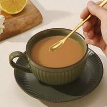 1件长柄勺，日式调味勺，蜂蜜咖啡搅拌勺，茶匙，杯子伴侣礼物