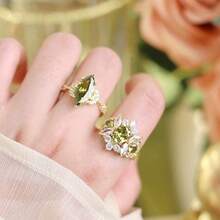 1 Piece French Vintage Open-Ended Ring For Women – Exquisite Niche Court Style Design, Crafted With 18K Gold Plating & Sparkling Gemstone Accents, Blending Artistic Retro Charm & Timeless Elegance. Ideal Daily Accessory To Elevate Casual Outfits, Adding A Touch Of Sophistication To Party Gatherings, Romantic Dates, Intimate Anniversaries, And Memorable Wedding Celebrations. Perfect Gift Choice For Girlfriends, Wives, Or Loved Ones On Valentine's Day, Birthday, Christmas, Or As A Sweet Surprise To Express Affection. The Adjustable Open-Ended Design Ensures A Comfortable Fit For Most Finger Sizes, While The Delicate Gemstone Detailing Enhances Its Luxury Feel, Making It Suitable For Both Daily Wear And Special Occasions.