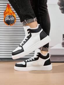 Unisex Couple Shoes Size 36-45, Women's Casual Shoes, Men's Athletic Shoes, Lace-Up Soft Bottom Comfortable Men's Shoes, Warm Padded Men's Cotton Shoes, Lightweight High-Top Versatile Casual Shoes, Street-Style Skateboard Shoes