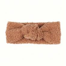 8pcs Candy Color Thick Winter Warm Headbands, Children Bow Knot Wide Headbands, Cute Holiday Girls Hair Scrunchies, Baby Hair Accessories, Essential For Shower